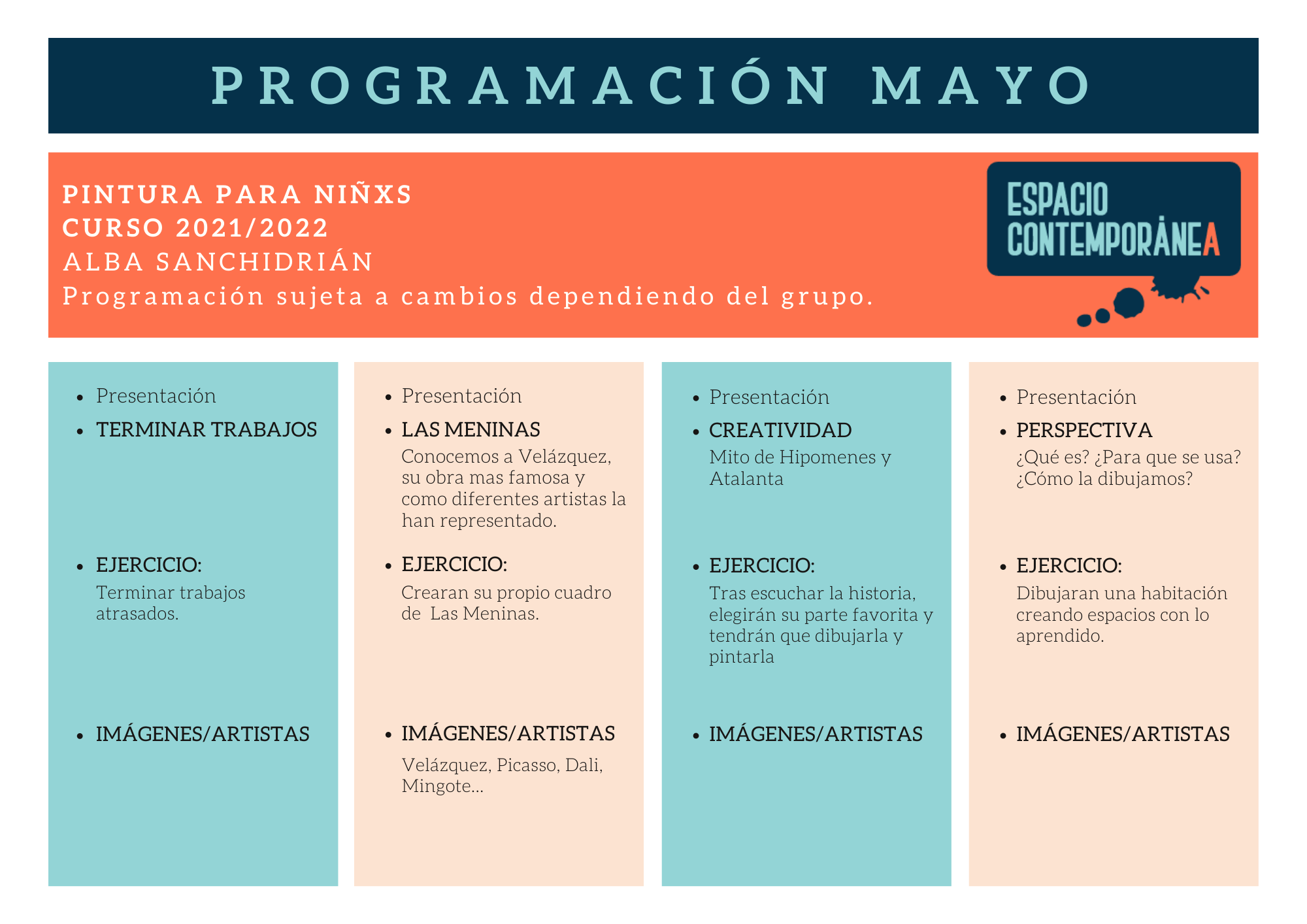 Programación pintura infantil Mayo